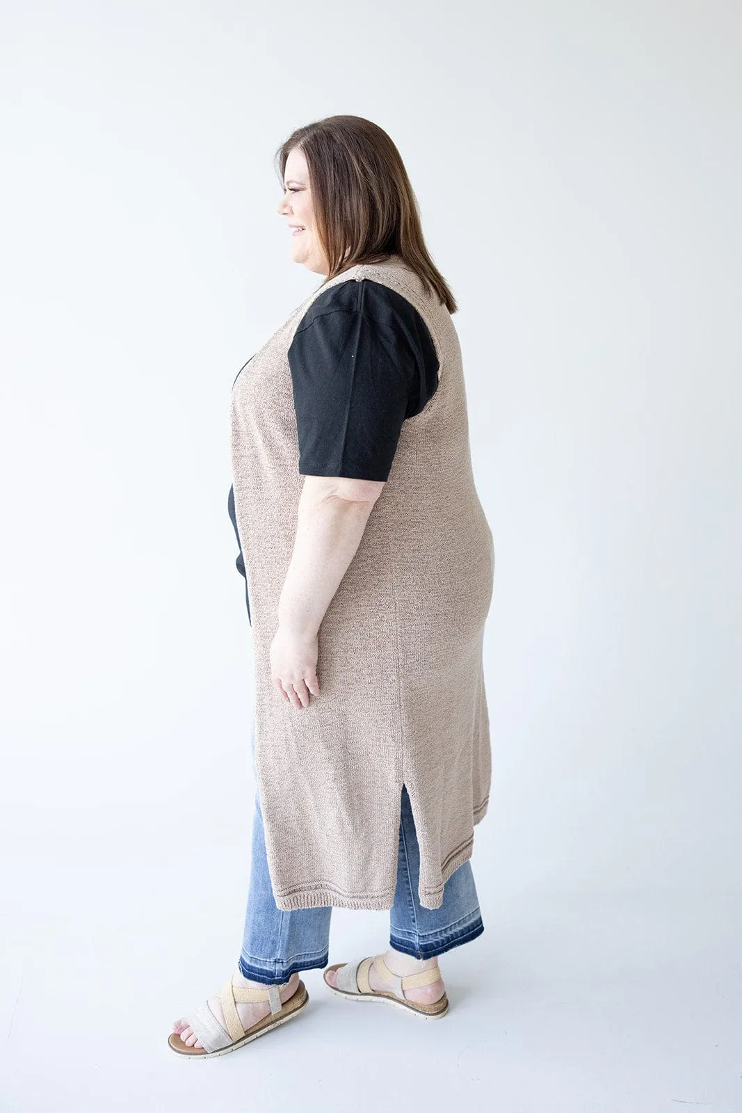 OPEN WEAVE DUSTER VEST