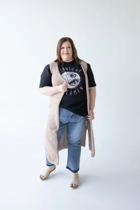 OPEN WEAVE DUSTER VEST