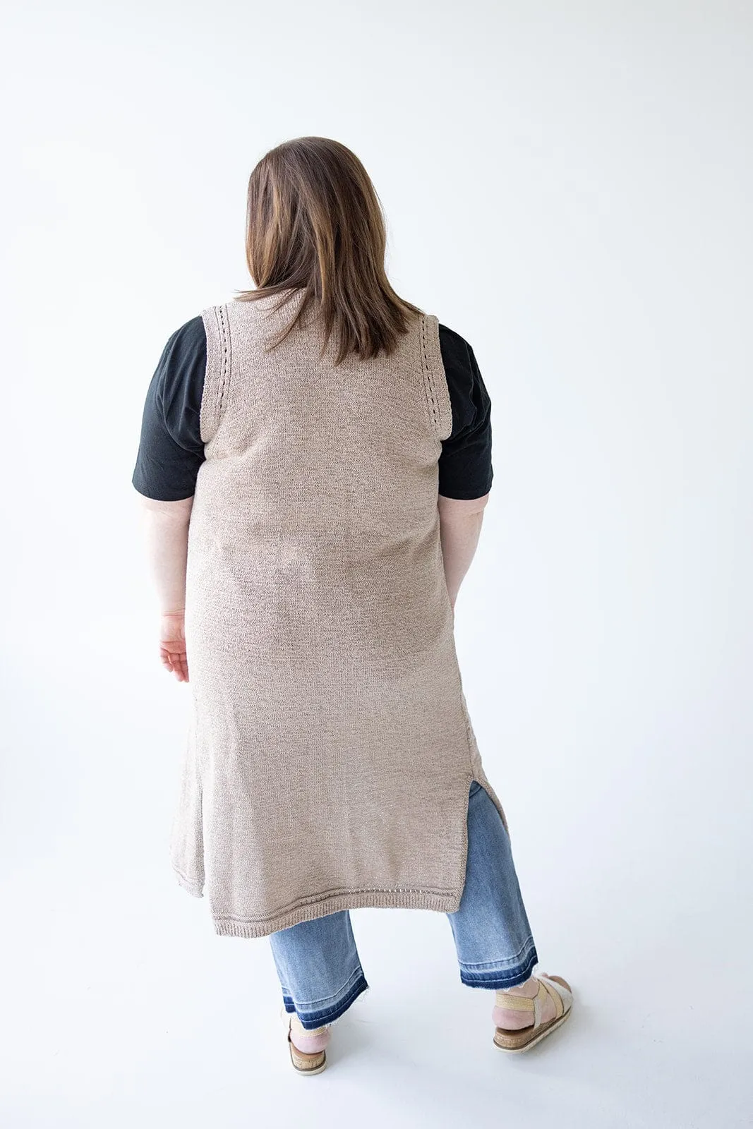 OPEN WEAVE DUSTER VEST