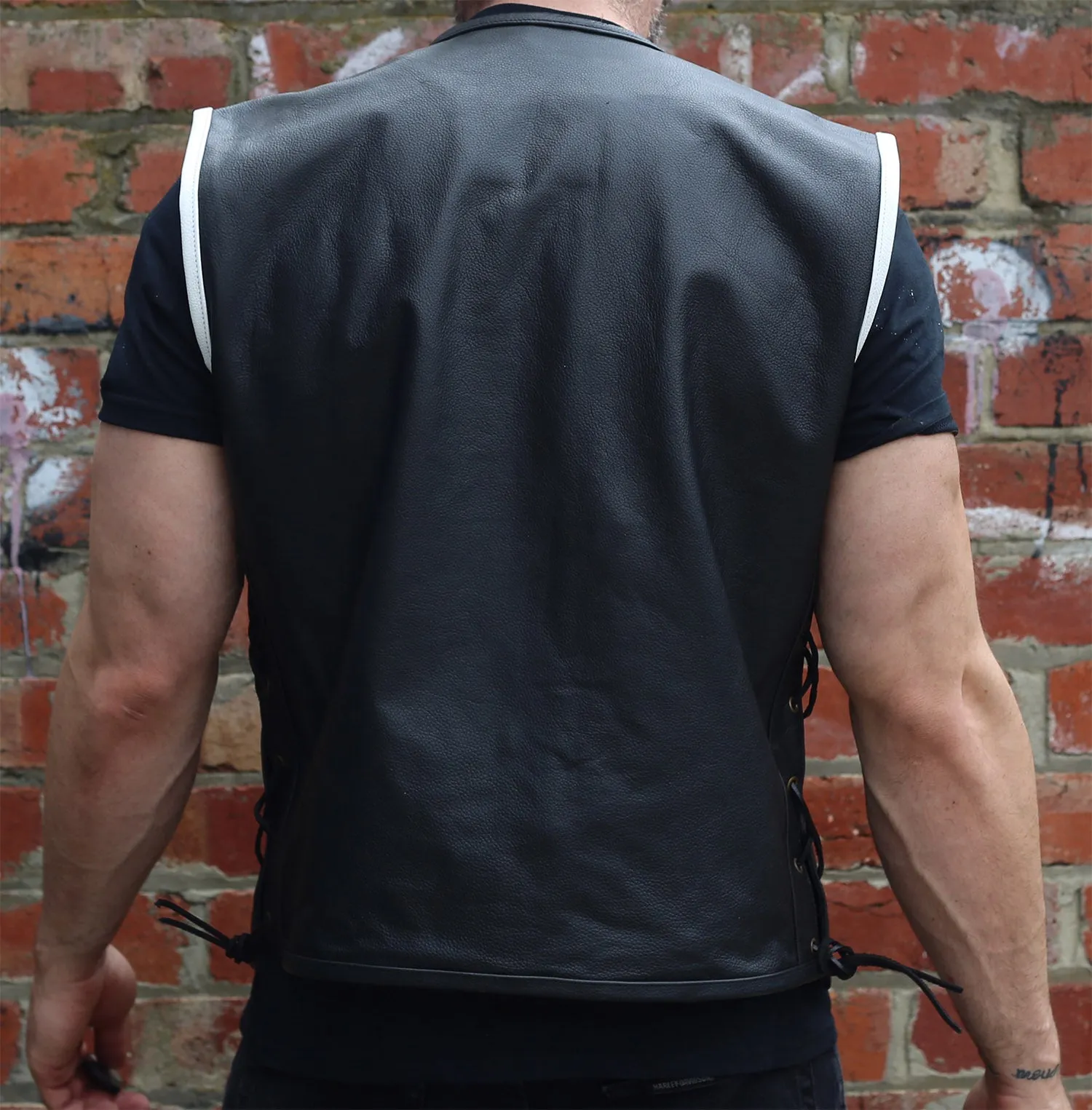 Pacifist Vagabond Leather Biker Vest