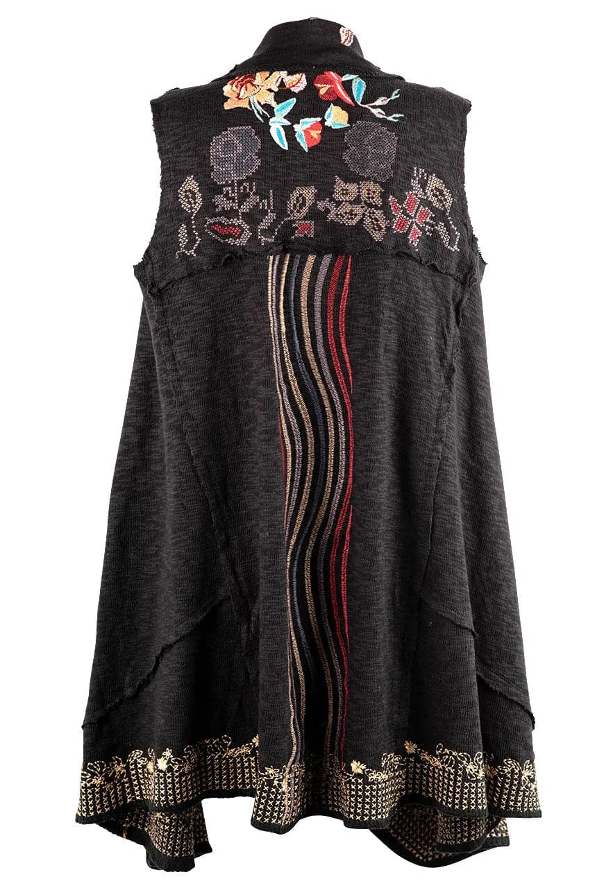 Paparazzi by Biz Midnight Blossom Sleeveless Duster
