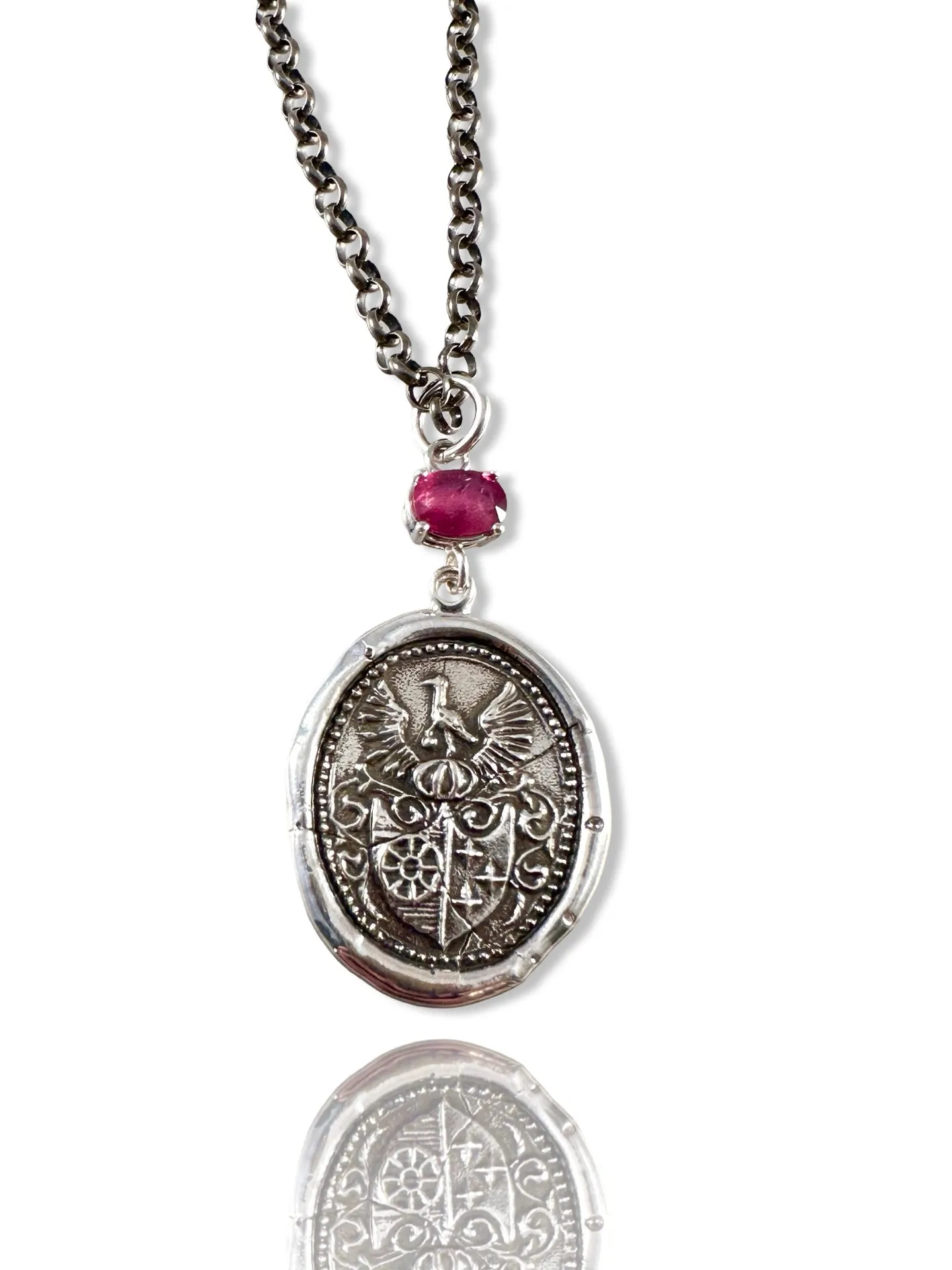 Phoenix Rising Necklace with Pink Tourmaline