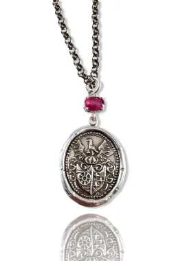 Phoenix Rising Necklace with Pink Tourmaline