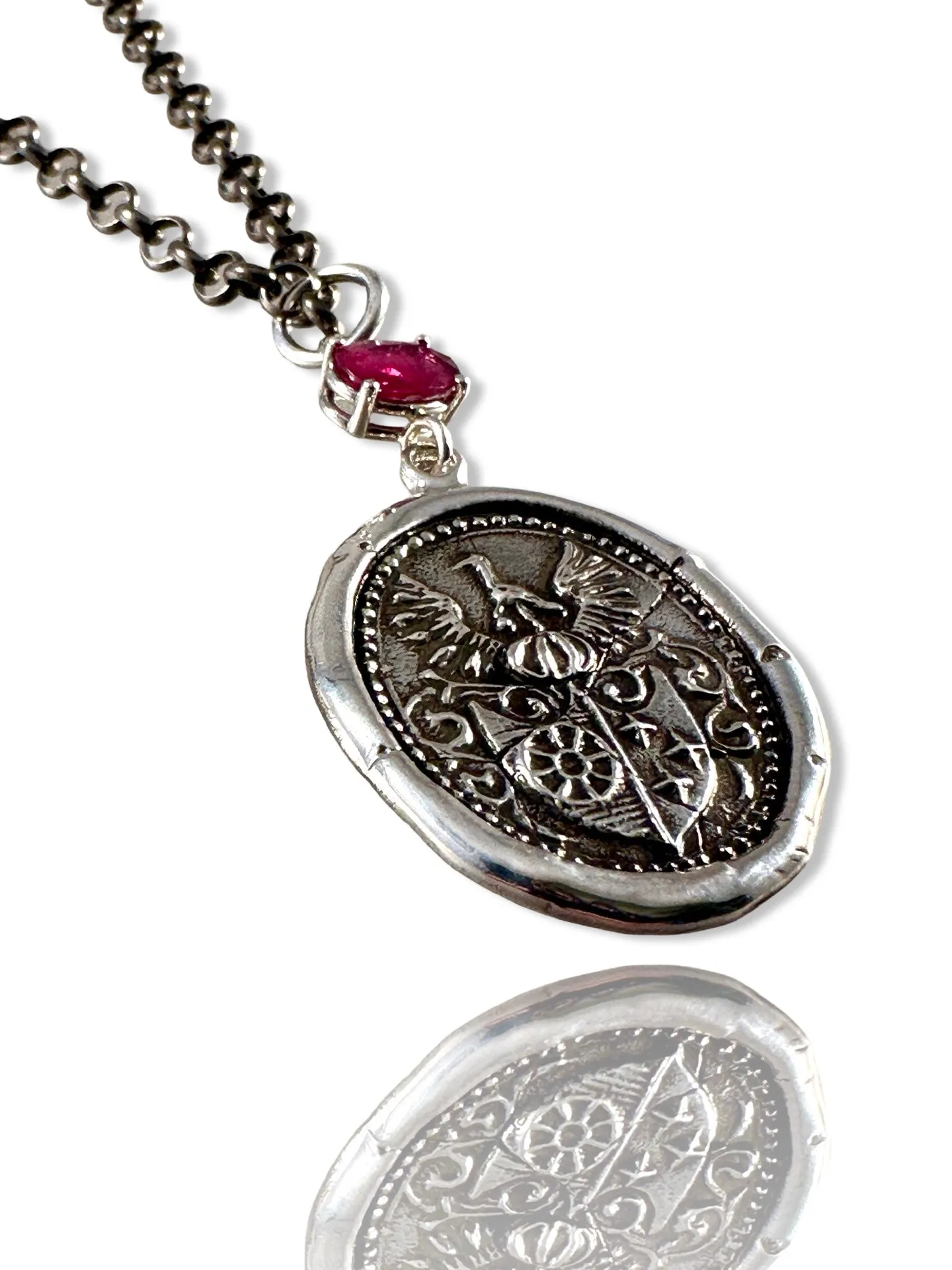 Phoenix Rising Necklace with Pink Tourmaline