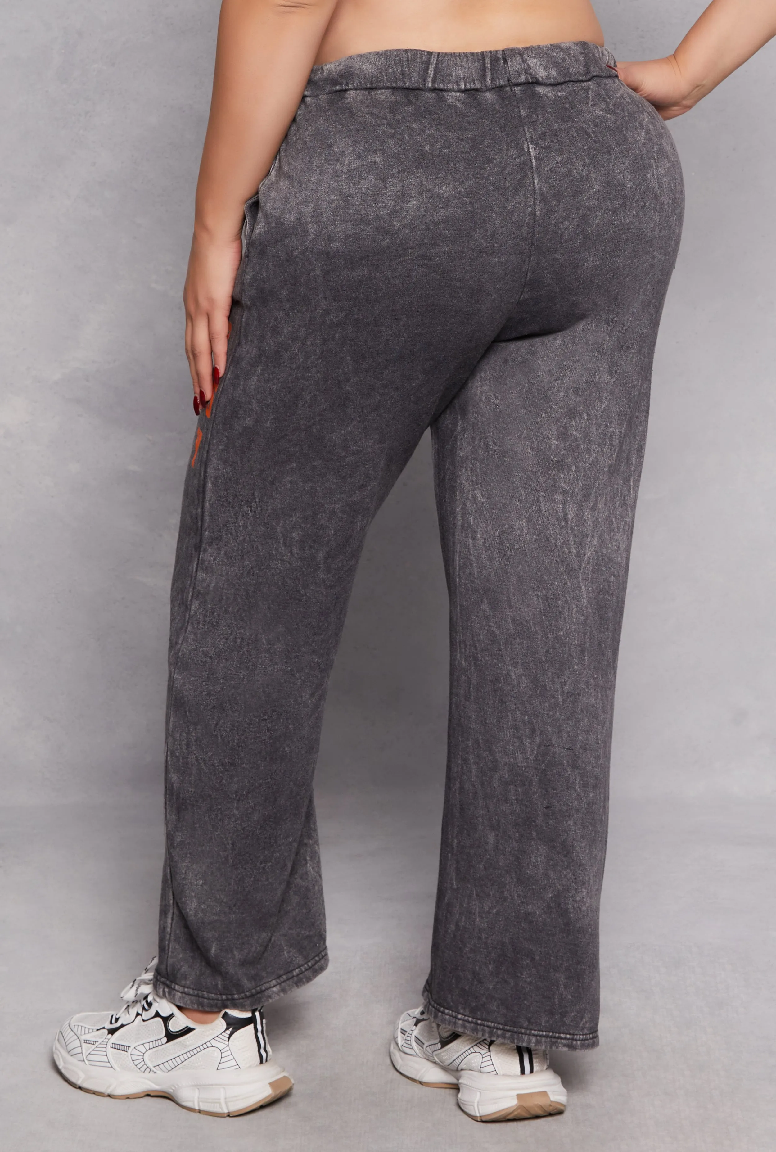 Plus Size Acid Wash Good Vibes Only Sweatpants