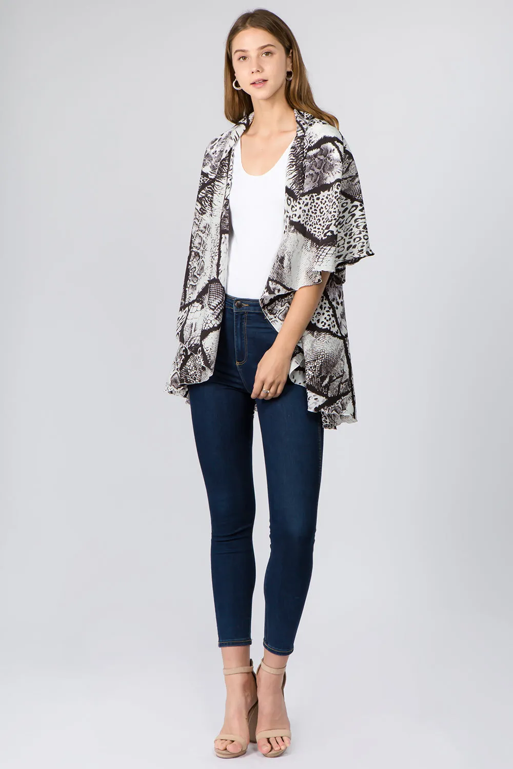 PN-96B6 multi animal print & line vest
