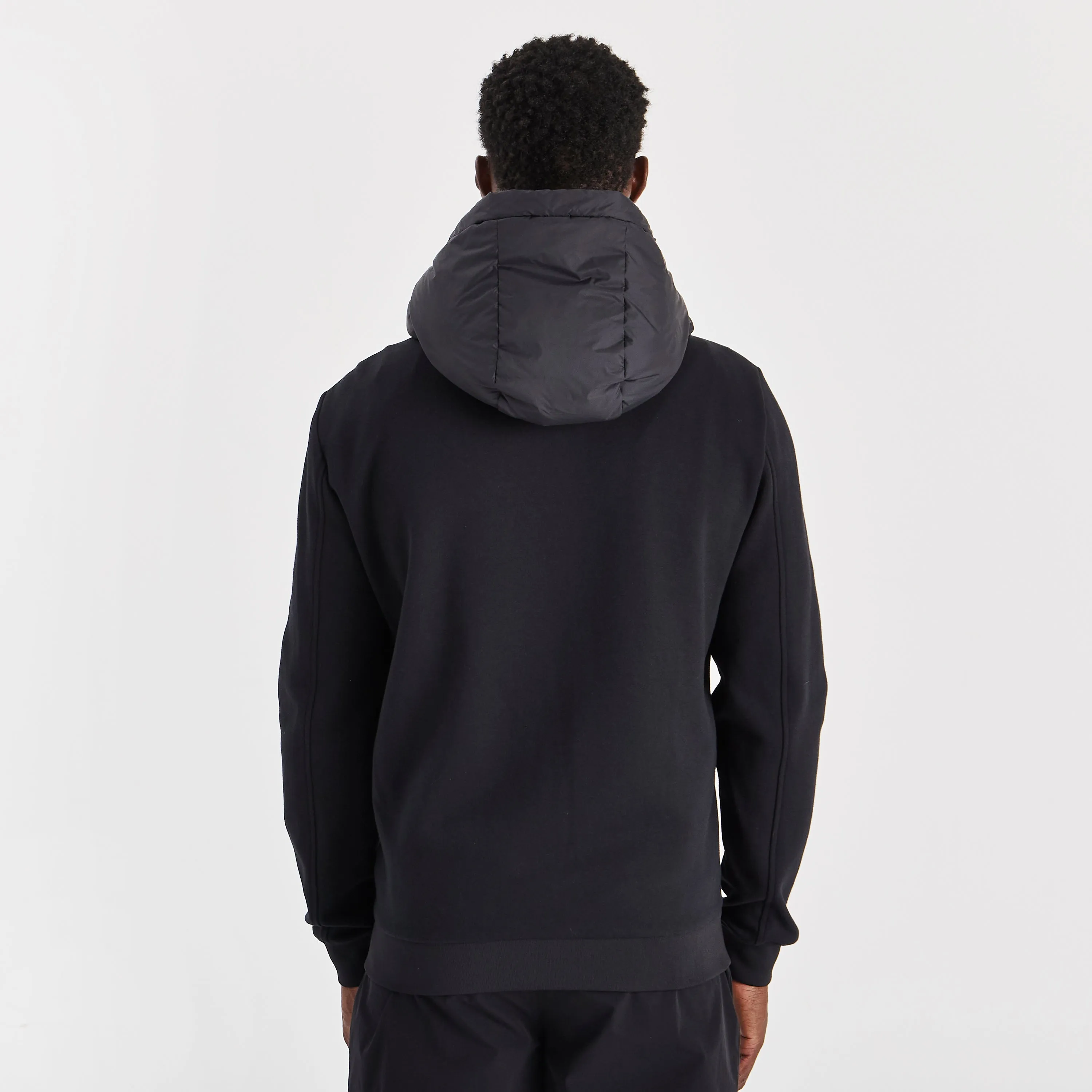 QUILTED PANEL JACKET BLACK