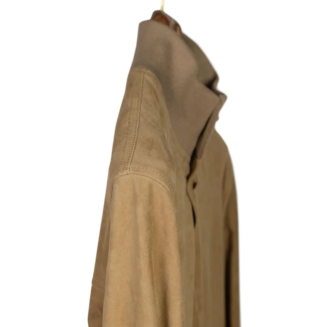 "Brown sugar" suede Valstarino bomber jacket, unlined