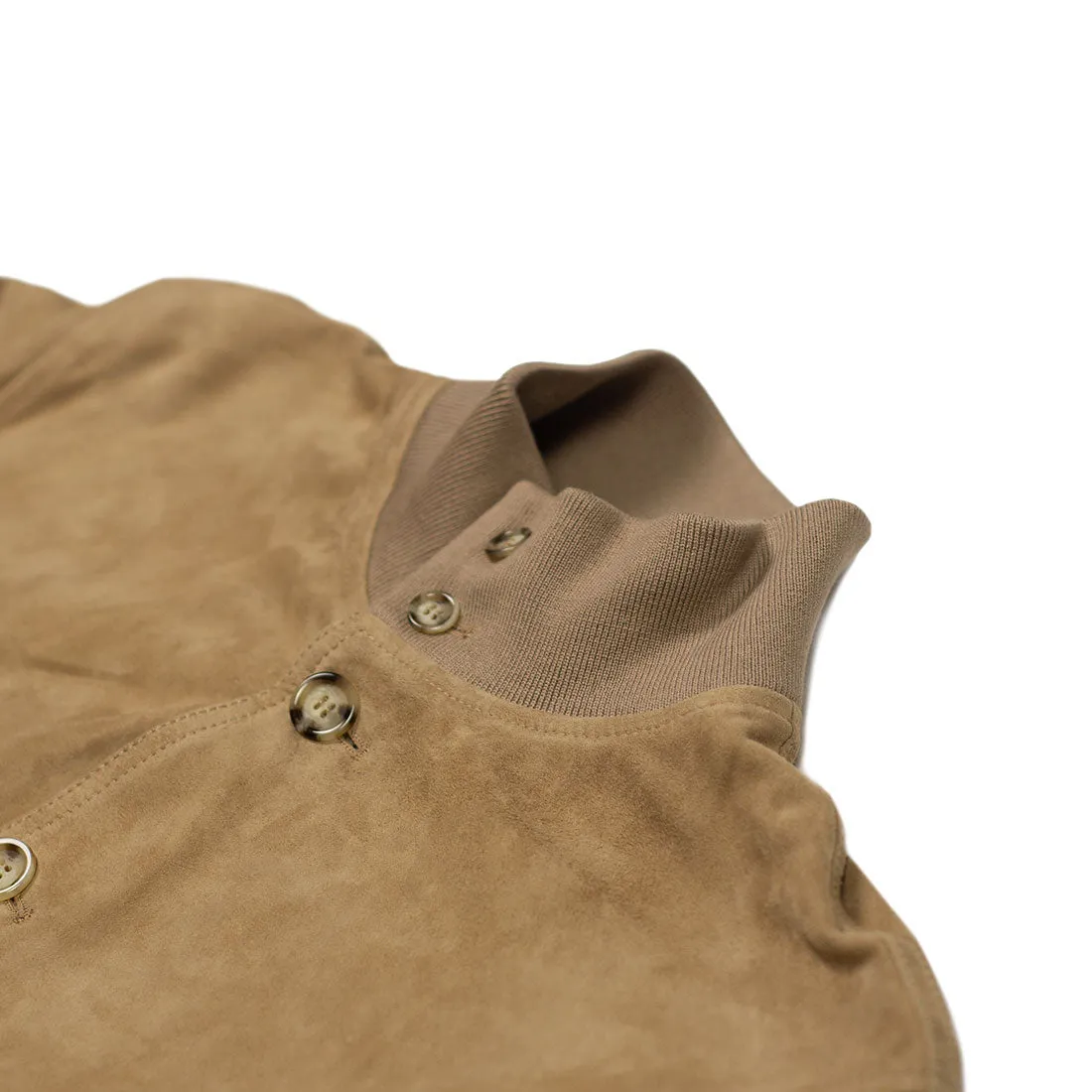 "Brown sugar" suede Valstarino bomber jacket, unlined