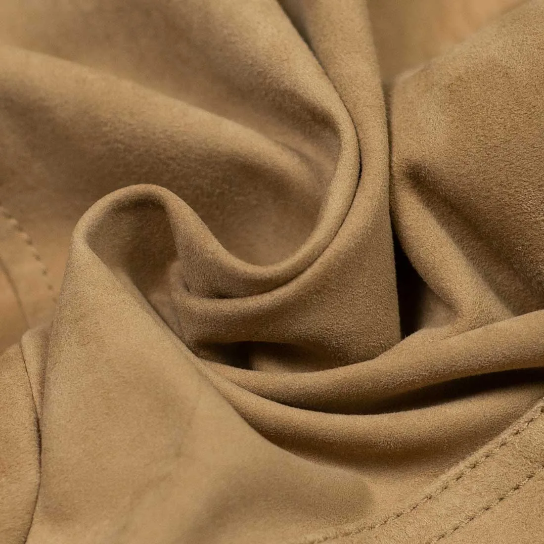 "Brown sugar" suede Valstarino bomber jacket, unlined