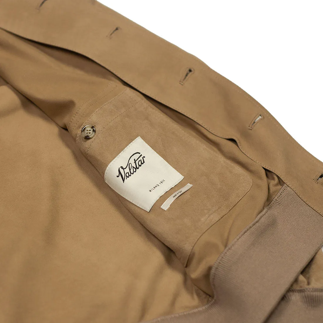 "Brown sugar" suede Valstarino bomber jacket, unlined