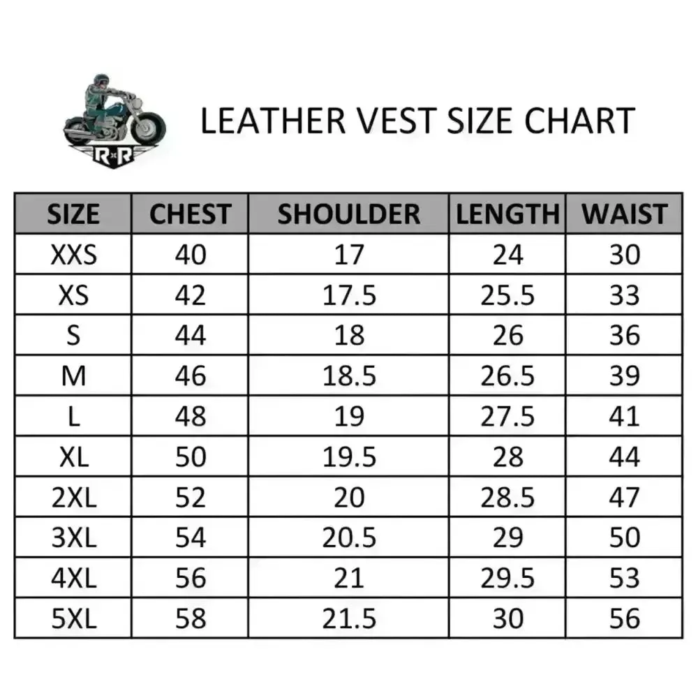Red Leather Motorcycle Vest for Men