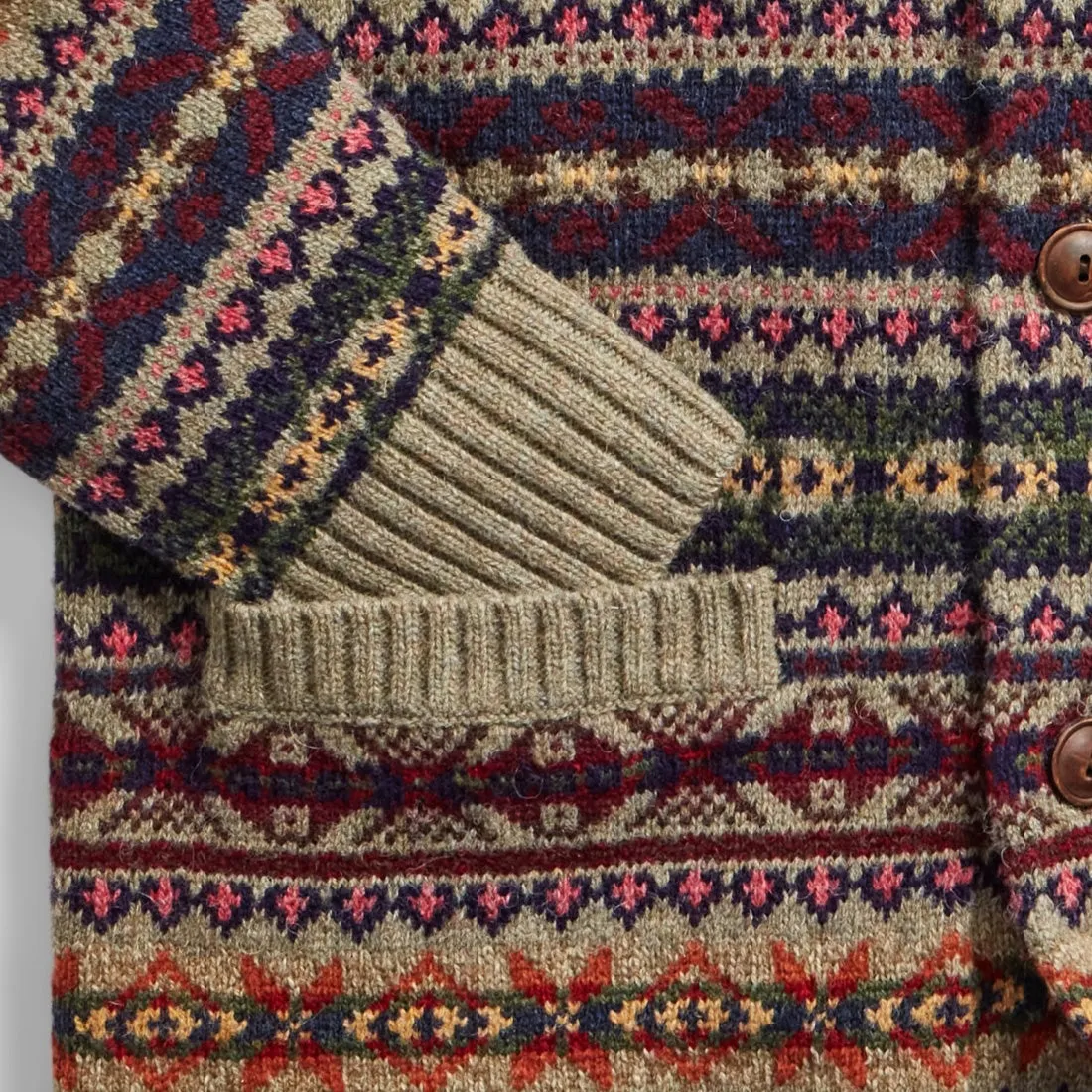 RRL by Ralph Lauren Fairisle Shawl Cardigan Fairisle Multi