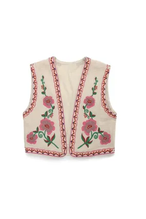 'Ruby' Short Embroidered Tank Top
