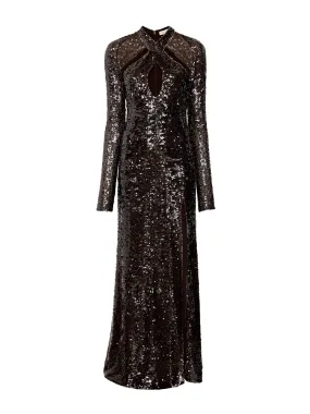Sequin Keyhole Gown