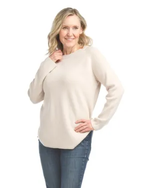Shirt Hem Ribbed Sweater