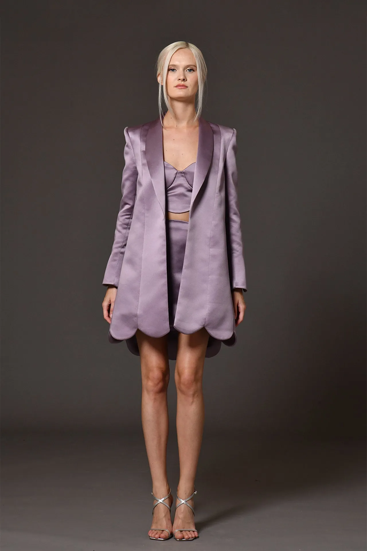Silk Satin Radzimir Structured Blazer