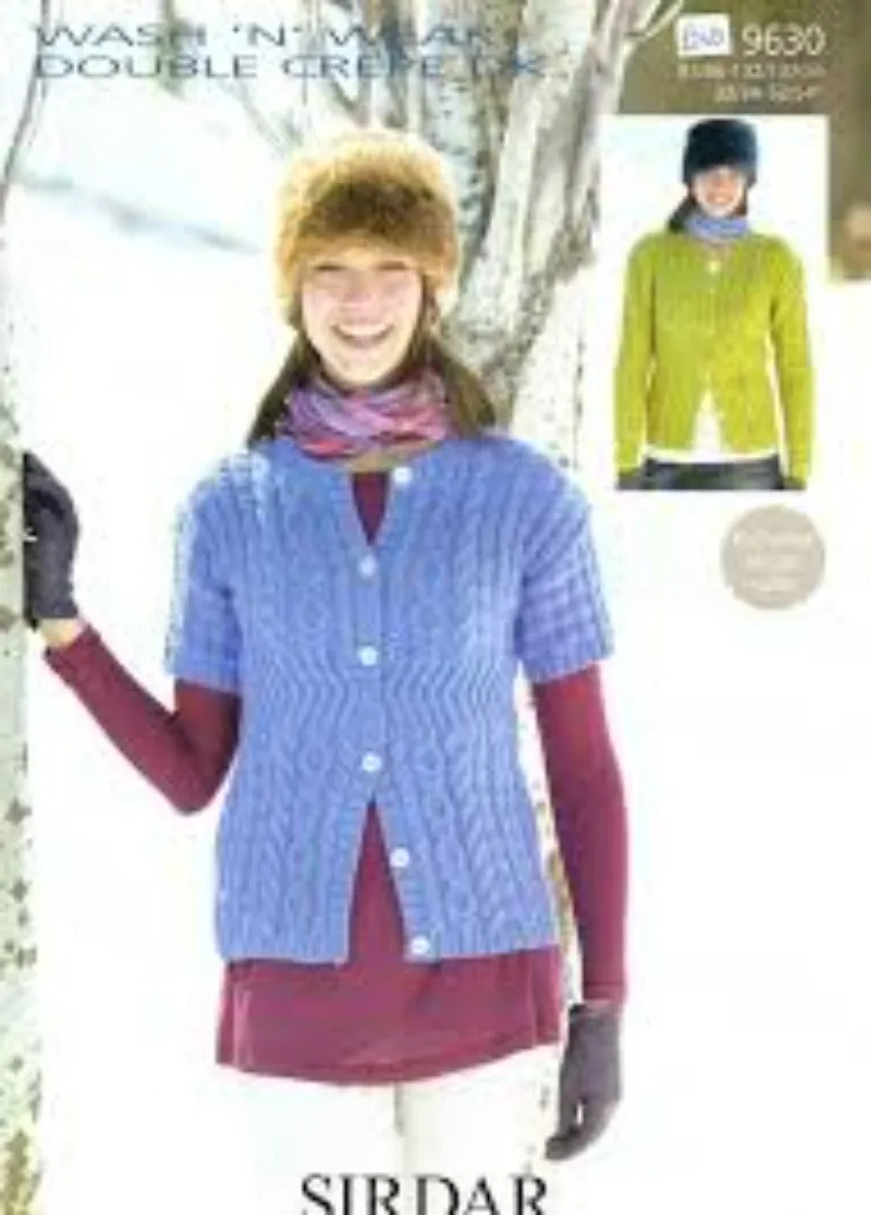 Sirdar Wash 'n' Wear Double Crepe DK Yarn Pattern Leaflets