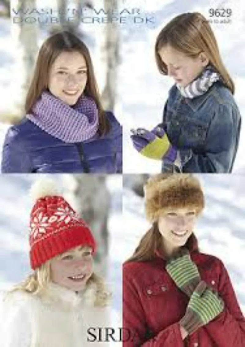 Sirdar Wash 'n' Wear Double Crepe DK Yarn Pattern Leaflets