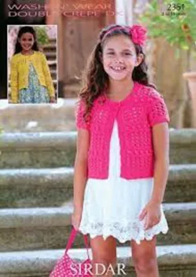 Sirdar Wash 'n' Wear Double Crepe DK Yarn Pattern Leaflets