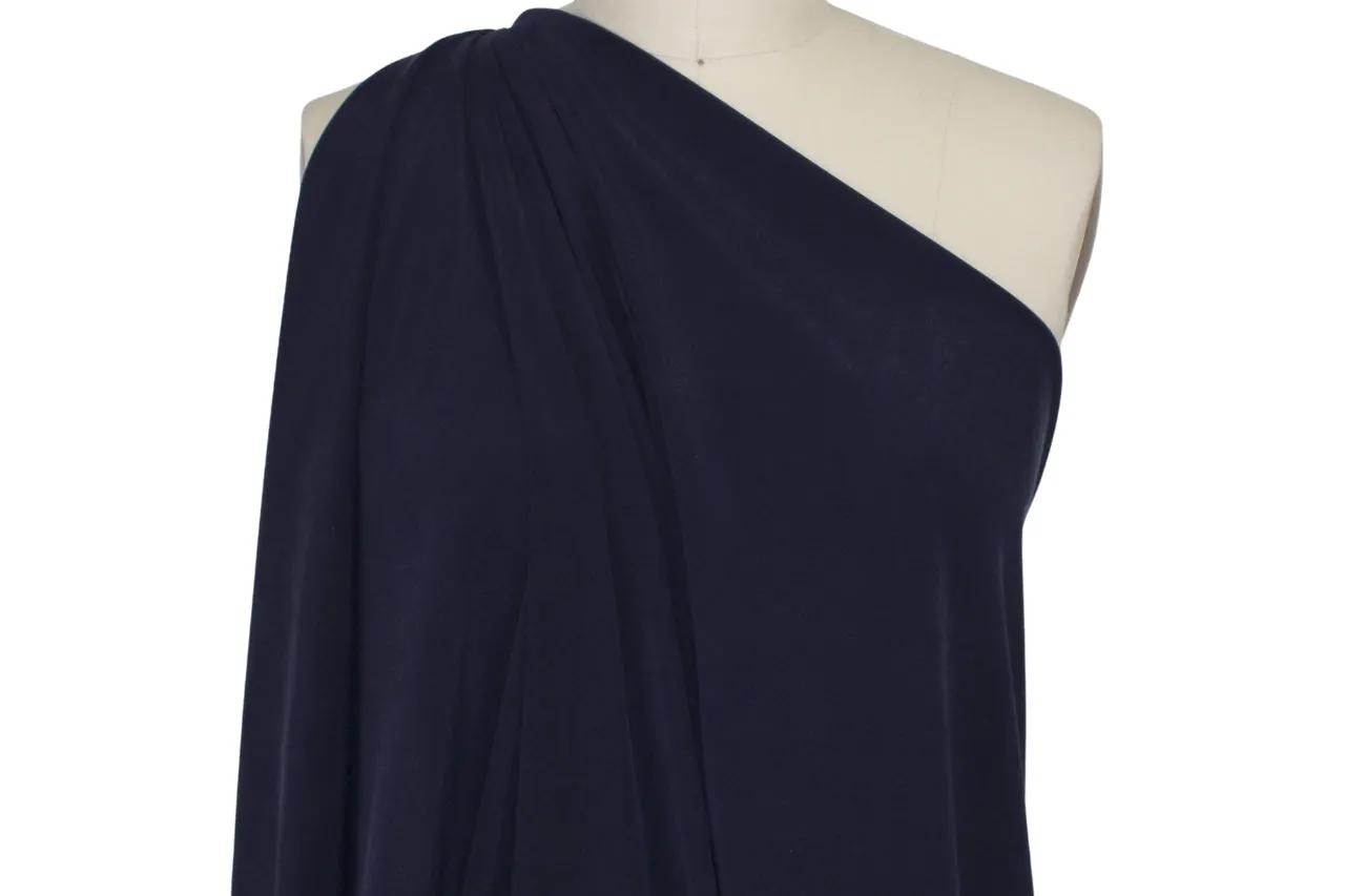 Stretch Rayon (!) Crepe Georgette - Deep Navy