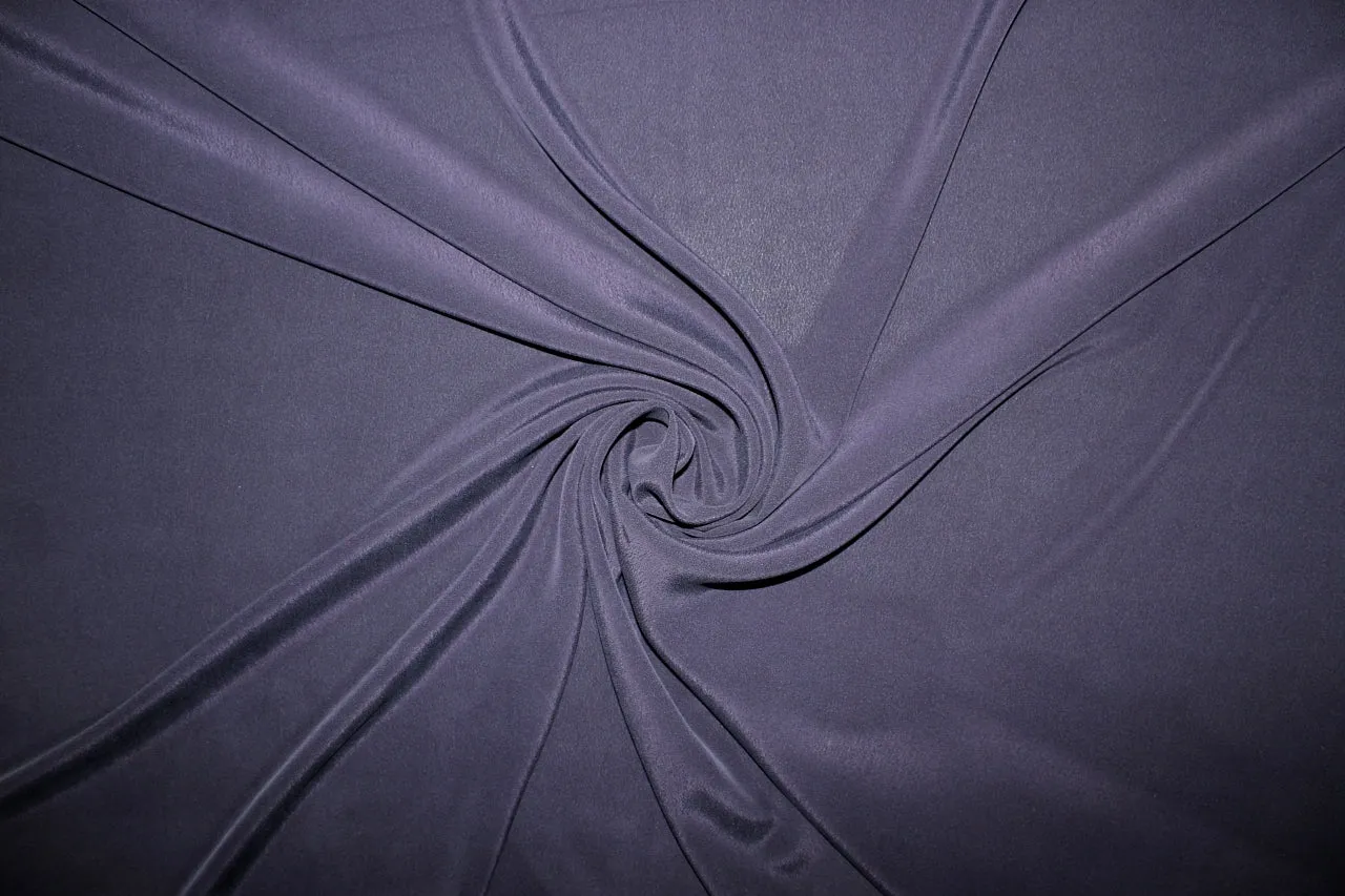 Stretch Rayon (!) Crepe Georgette - Deep Navy