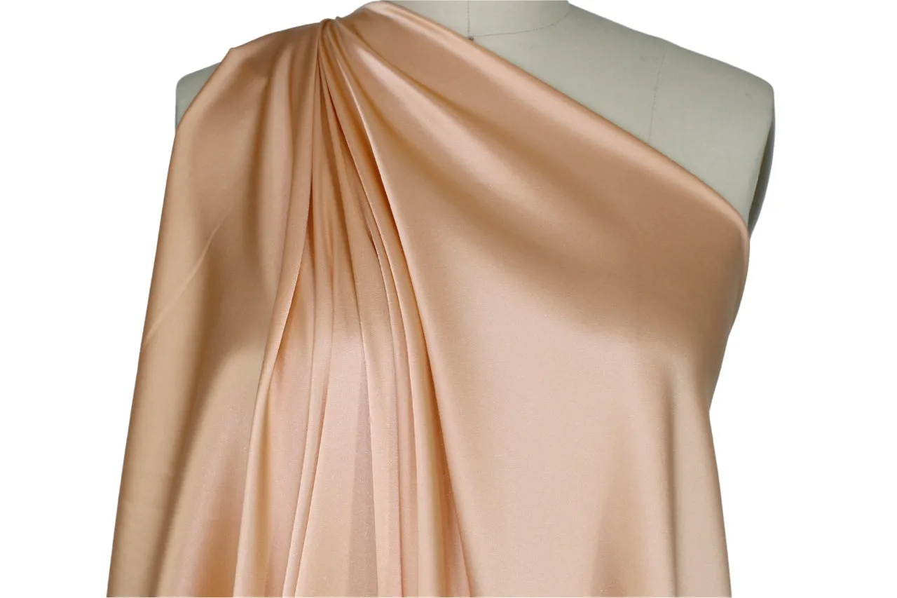 Stretch Silk Charmeuse - Ripe Peach