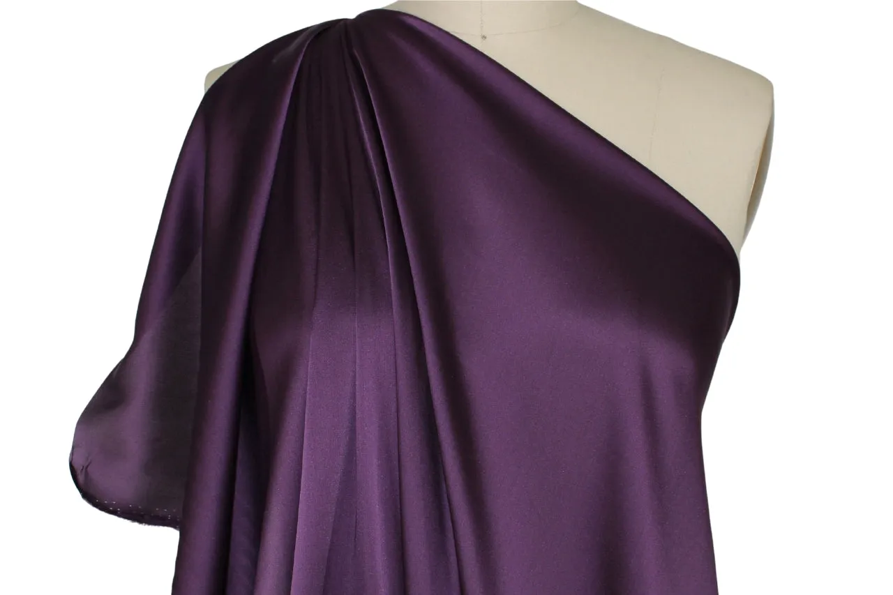 Stretch Silk Crepe de Chine - Purple Grape