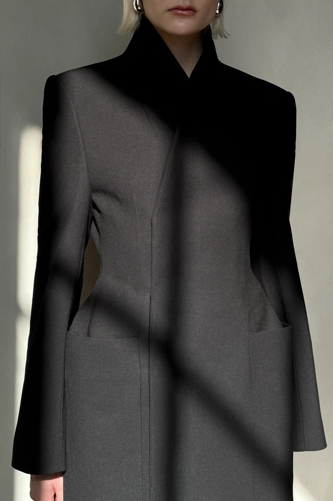 Structured Wrap Blazer - Black