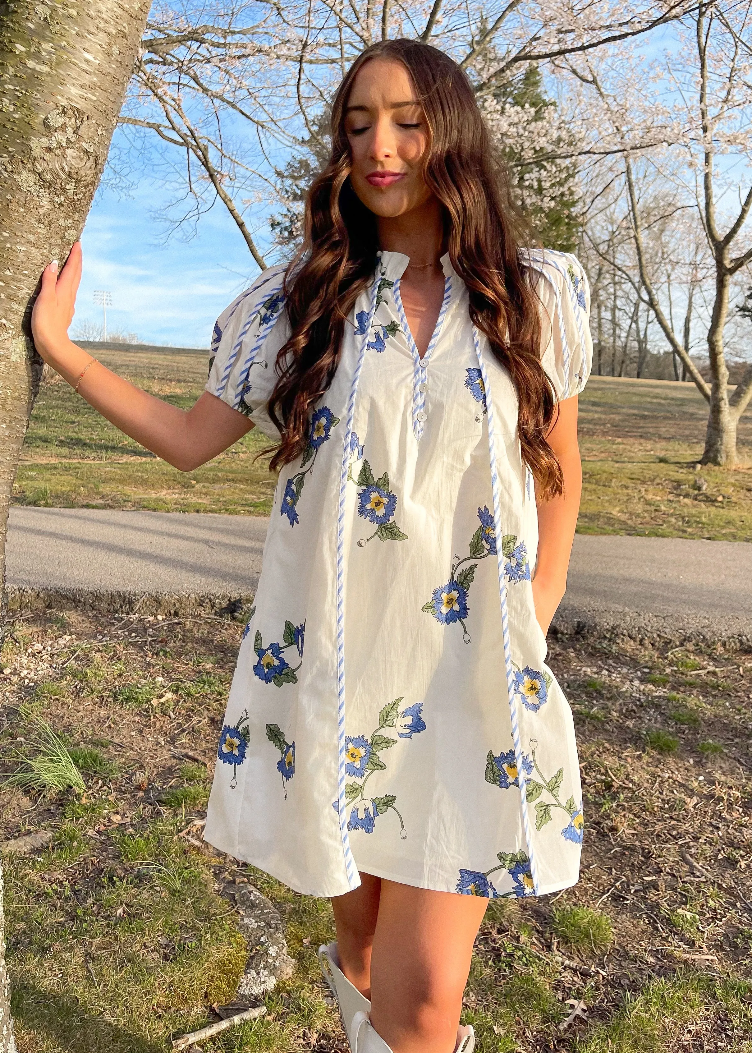 Swing Into Spring Mini Dress | Ivory