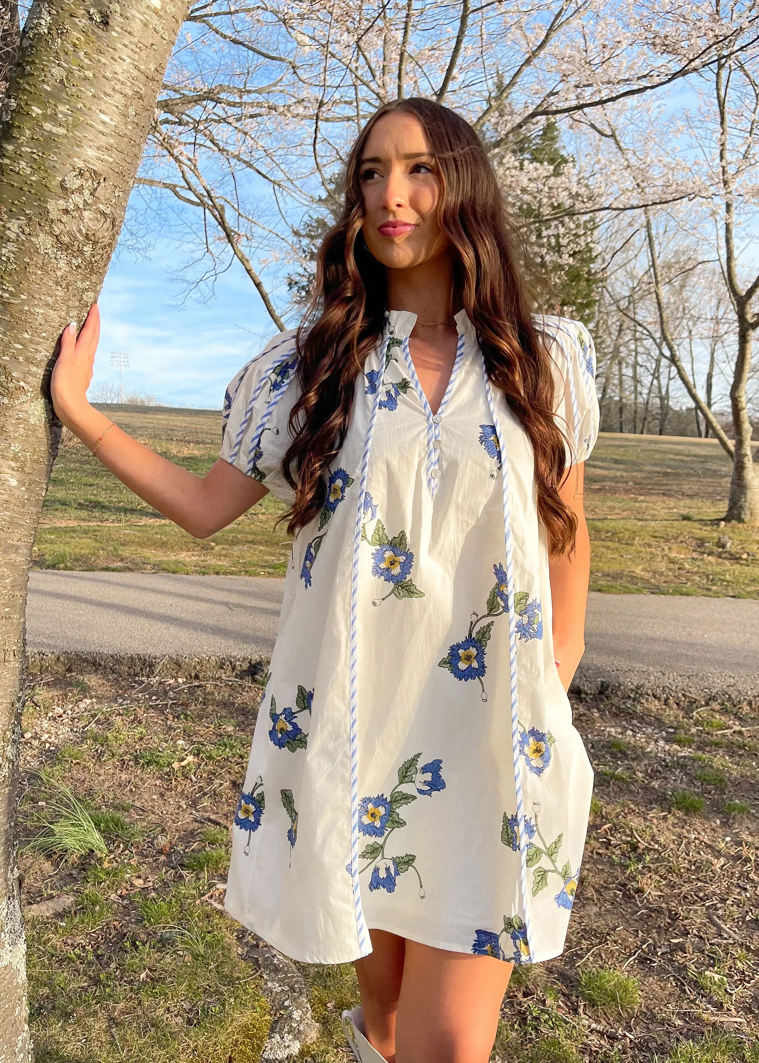 Swing Into Spring Mini Dress | Ivory