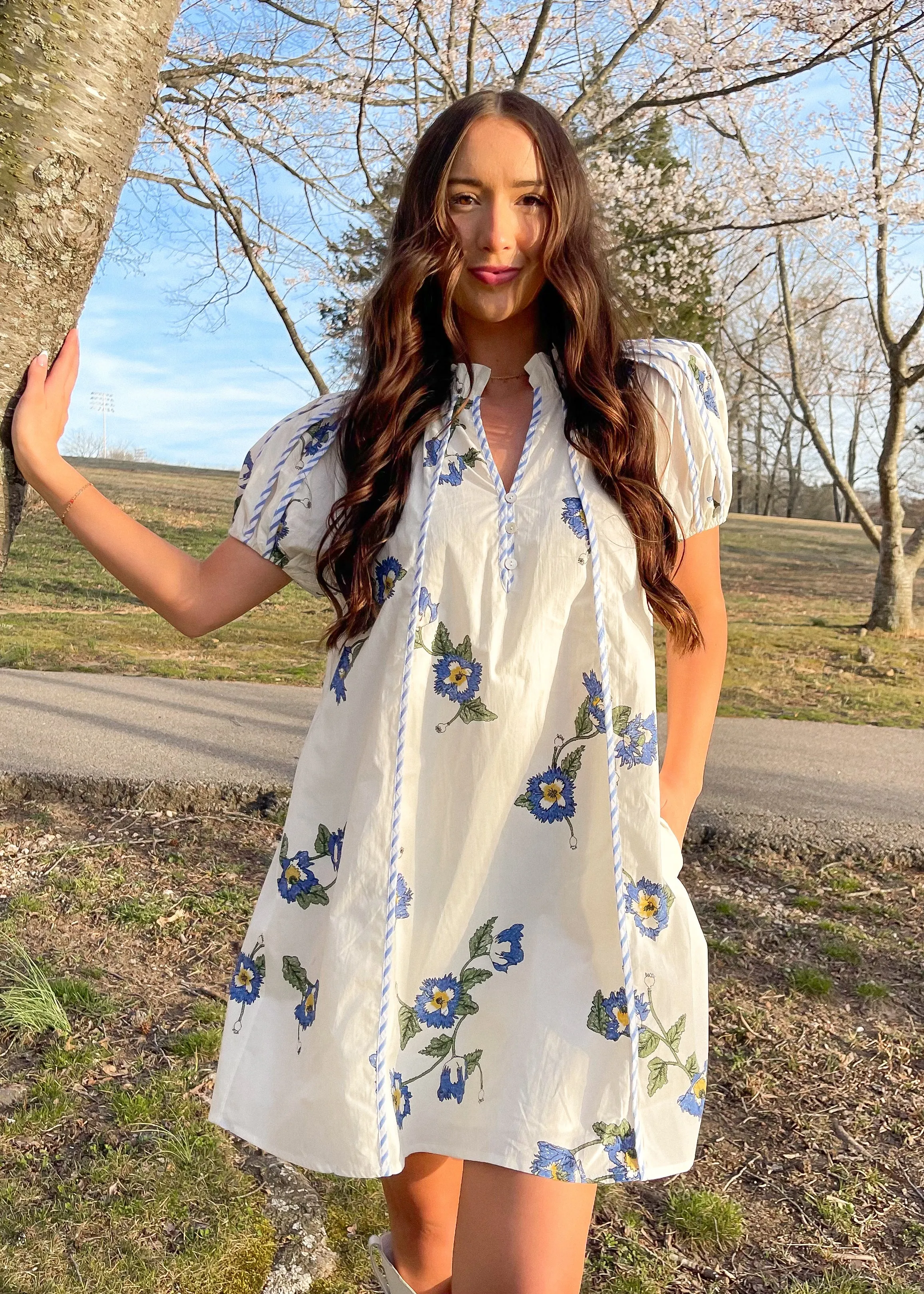 Swing Into Spring Mini Dress | Ivory