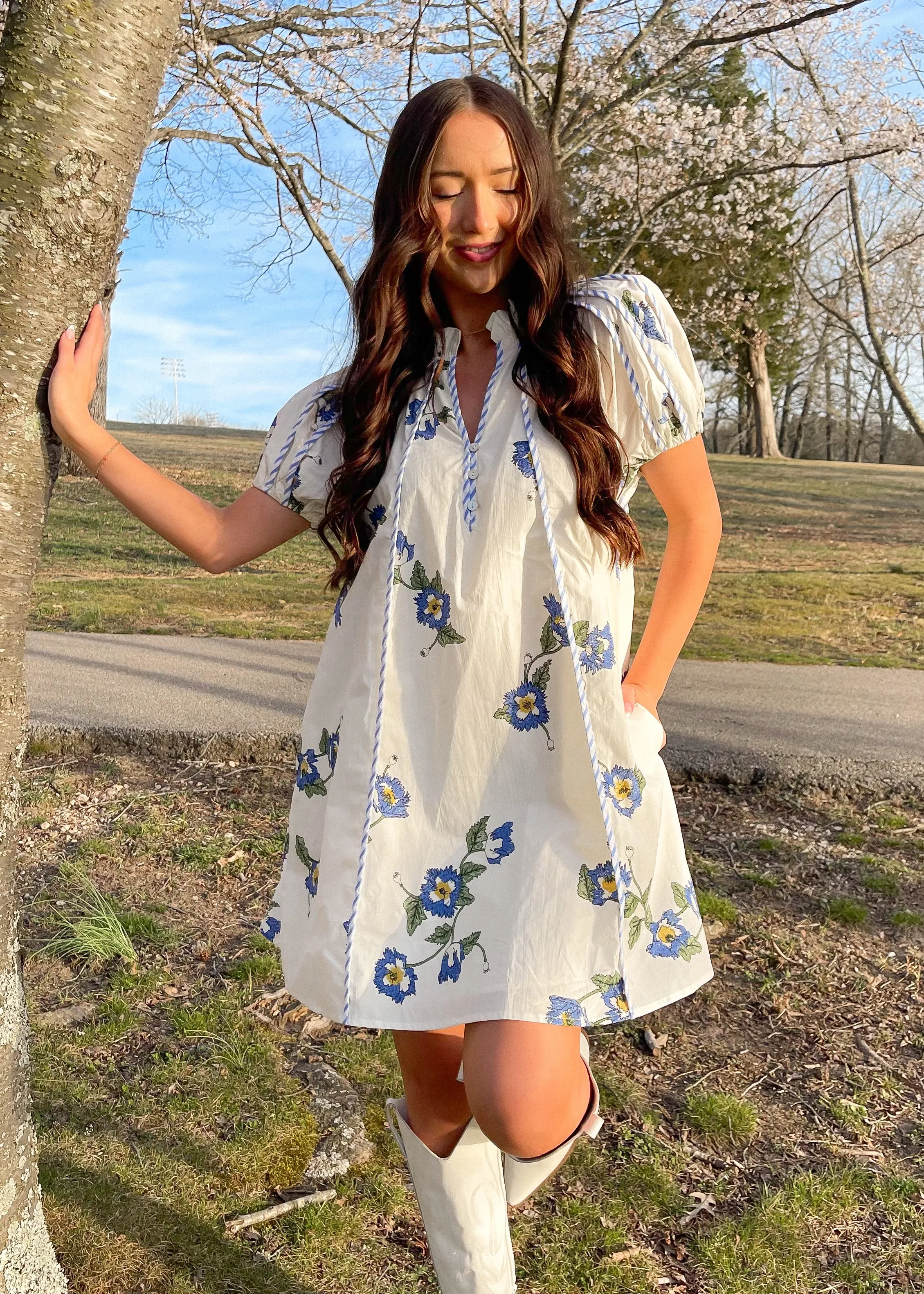 Swing Into Spring Mini Dress | Ivory