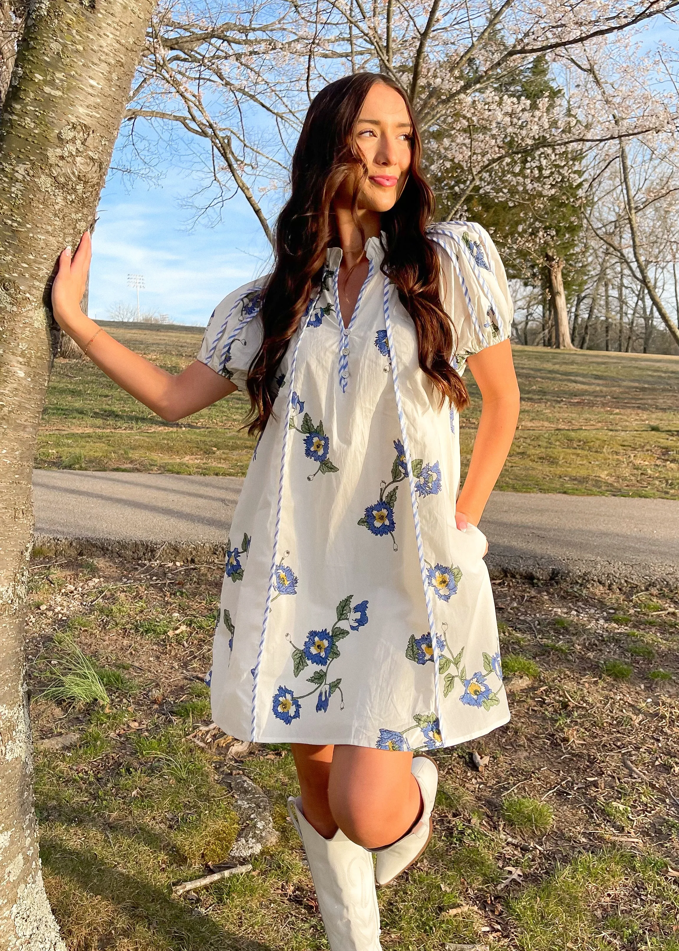Swing Into Spring Mini Dress | Ivory