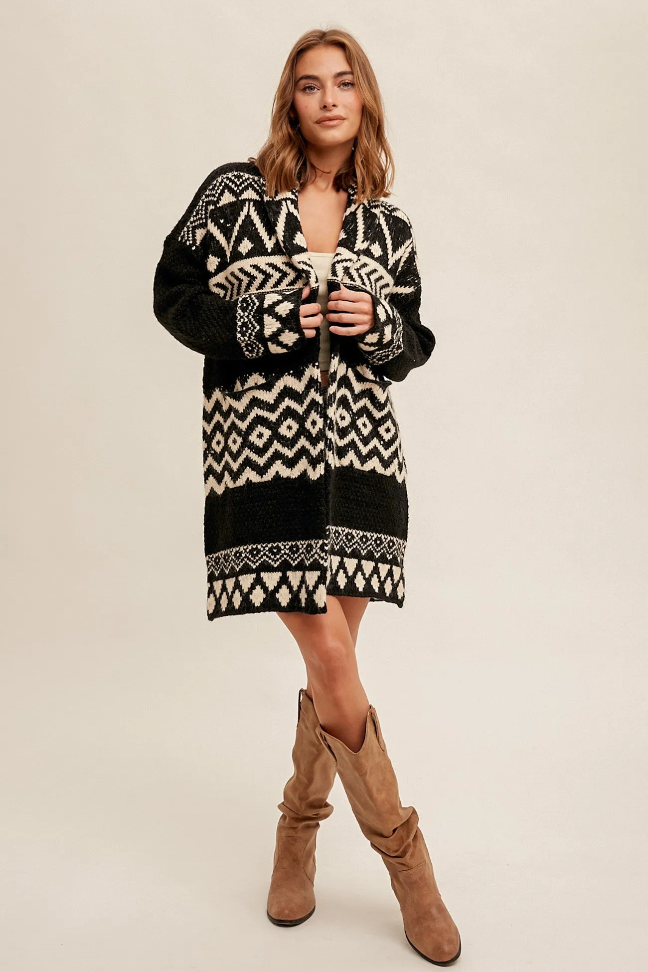 The Jeannine Fairisle Print Cardigan