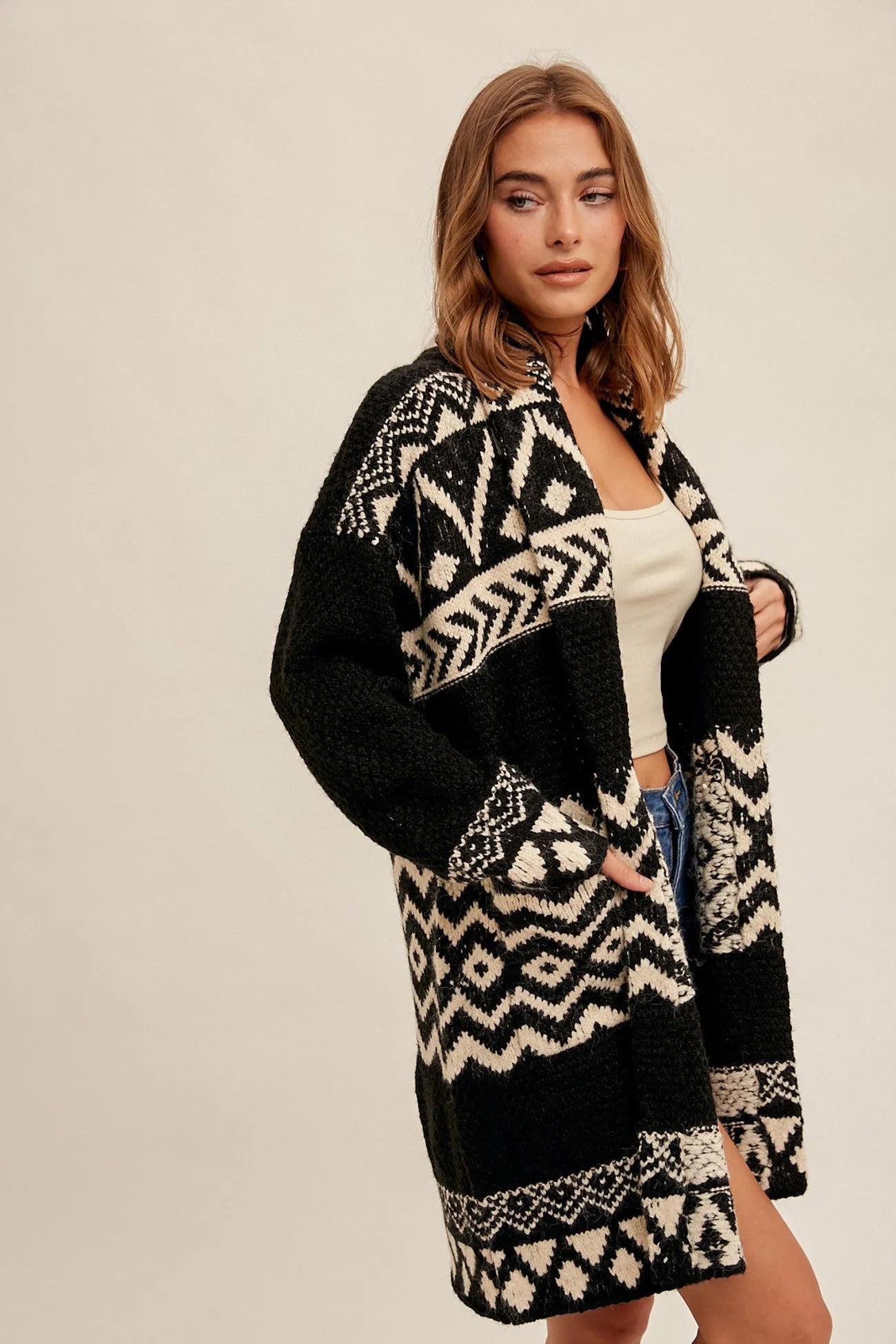 The Jeannine Fairisle Print Cardigan