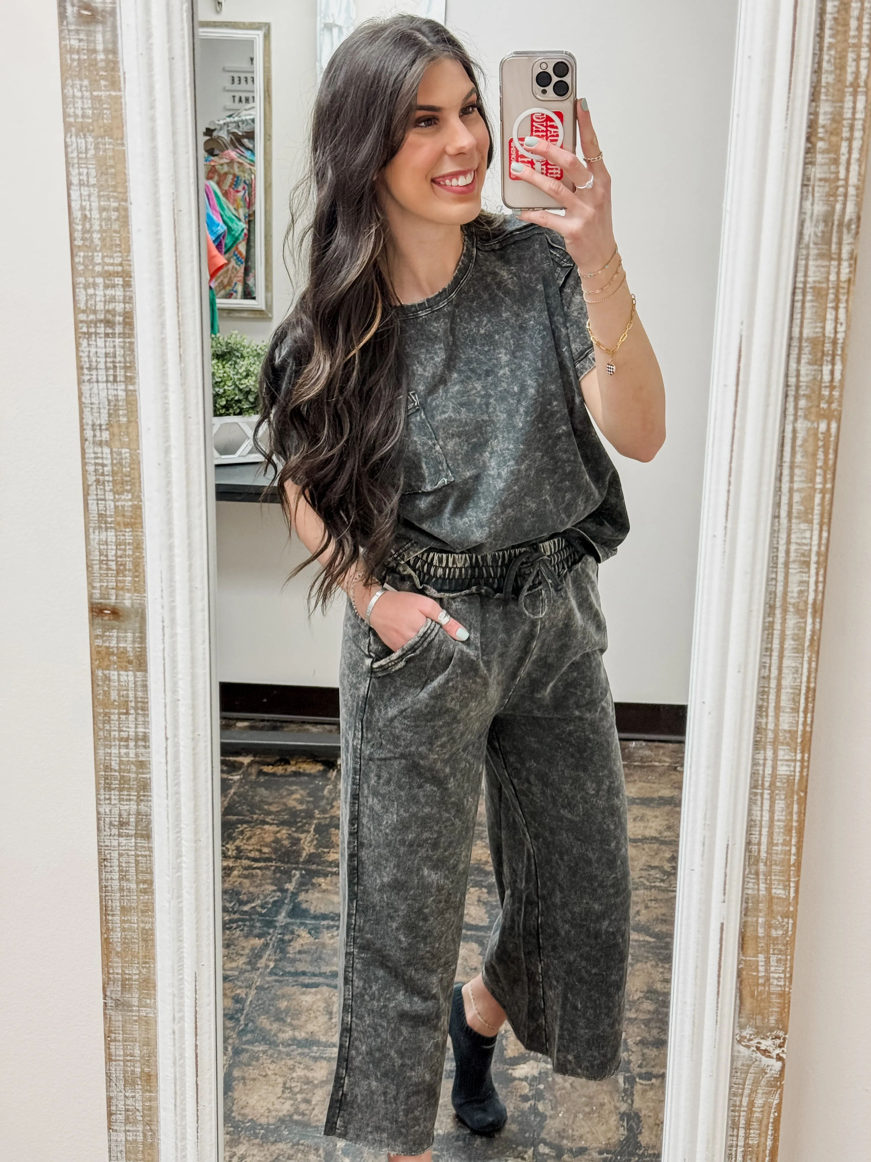 The Sammi Palazzo Pants - Ash Black