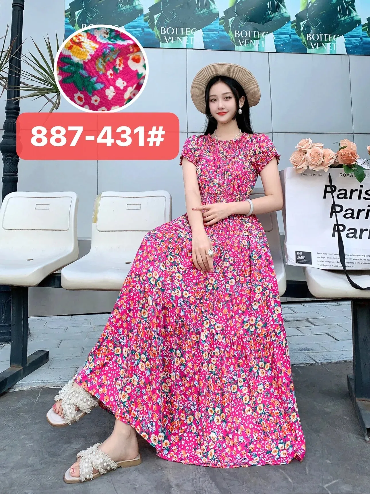 THHONE Vestidos Robe Maxi Long Dress Women Summer Indian Clothes Bohemian Cotton Linen Floral Short Sleeve Korean Style Casual
