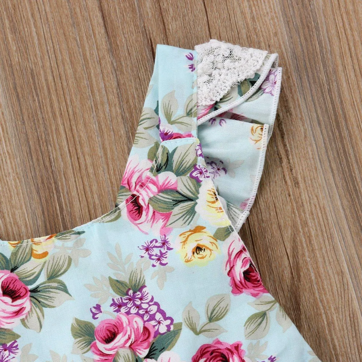 Toddler Girls Dress Lace Floral Mesh Dress