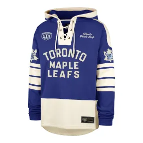 Toronto Maple Leafs NHL 47 Brand Men's Royal Blue Heritage Heavyweight Lacer Hoodie