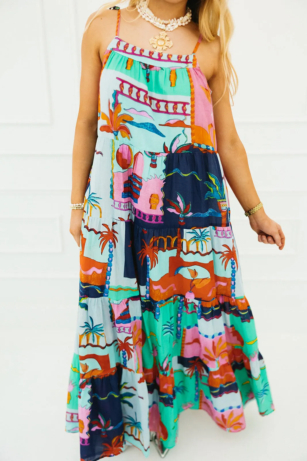 Tropic Maxi Dress - Blue Multi