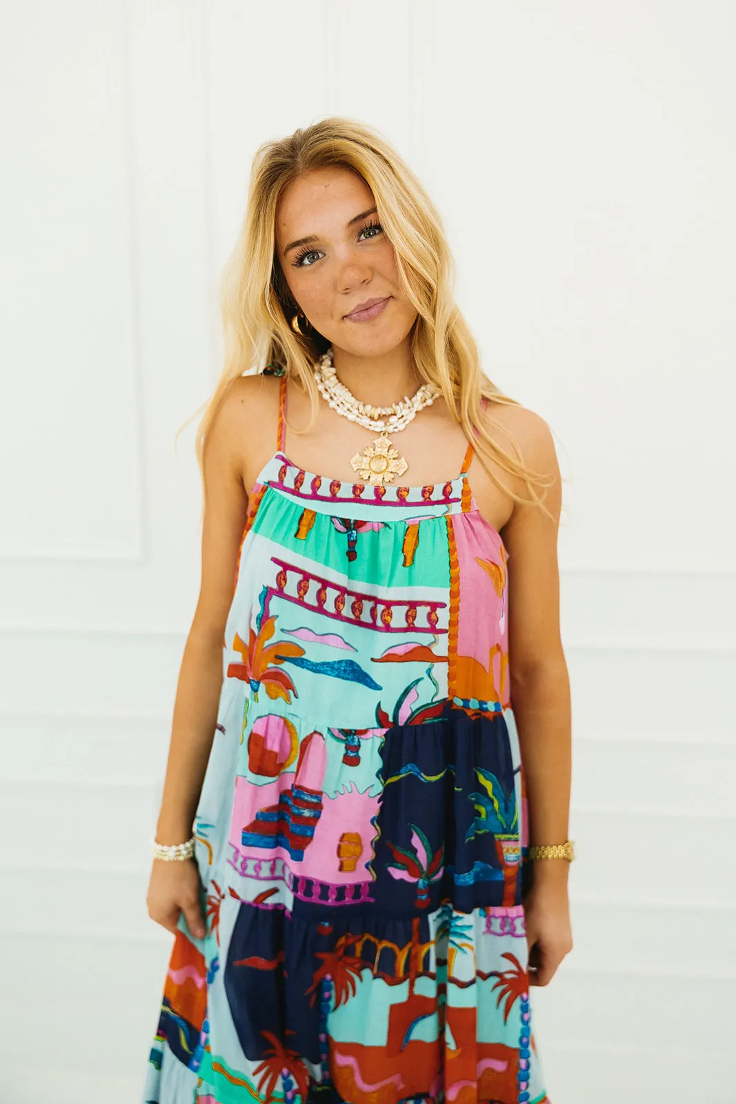 Tropic Maxi Dress - Blue Multi