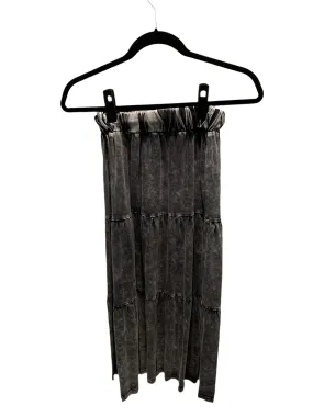 Tween Tiered Mineral Wash Long Skirt