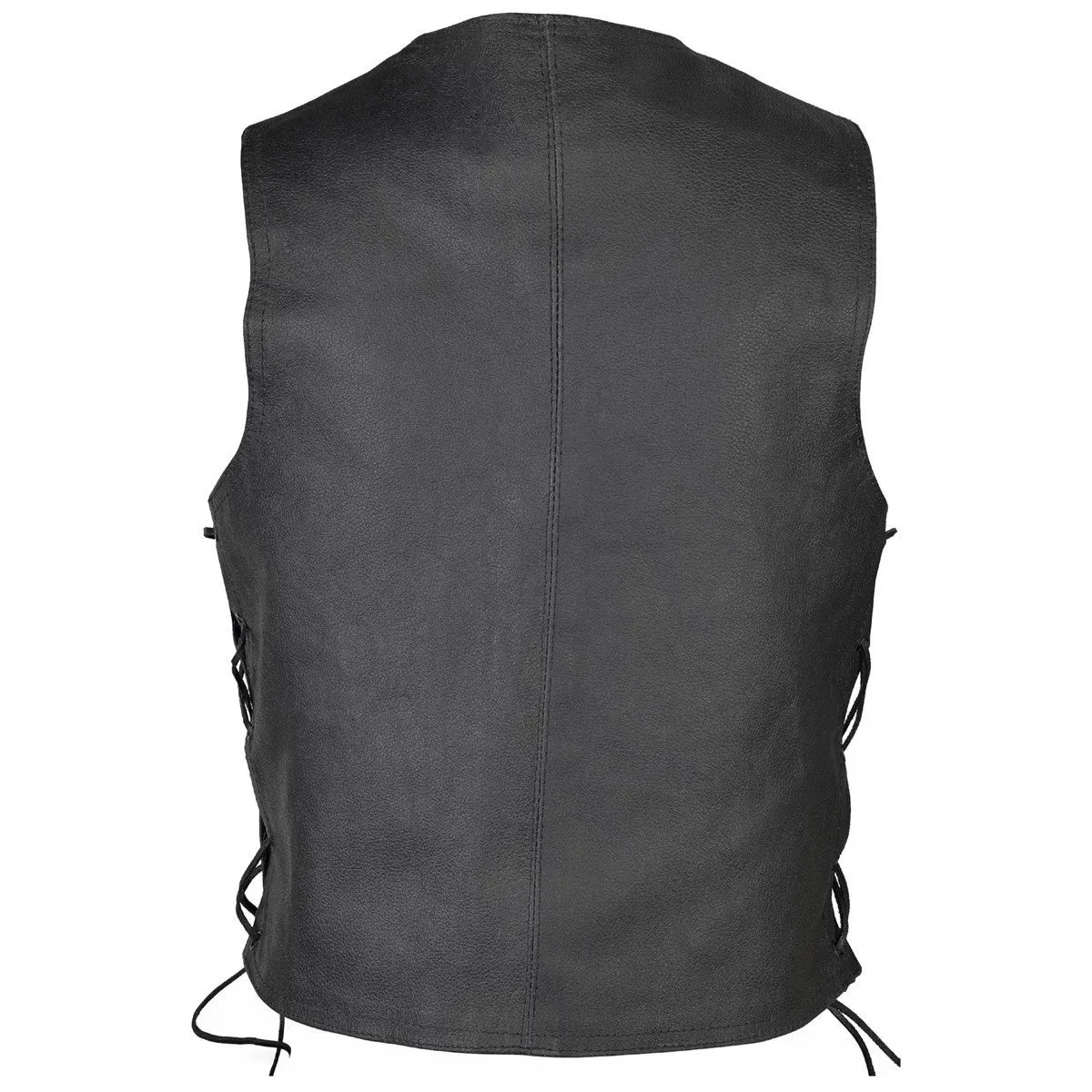Vance VK902S Kids Boys Girls Childrens Lace Side Biker Motorcycle Style Leather Vest