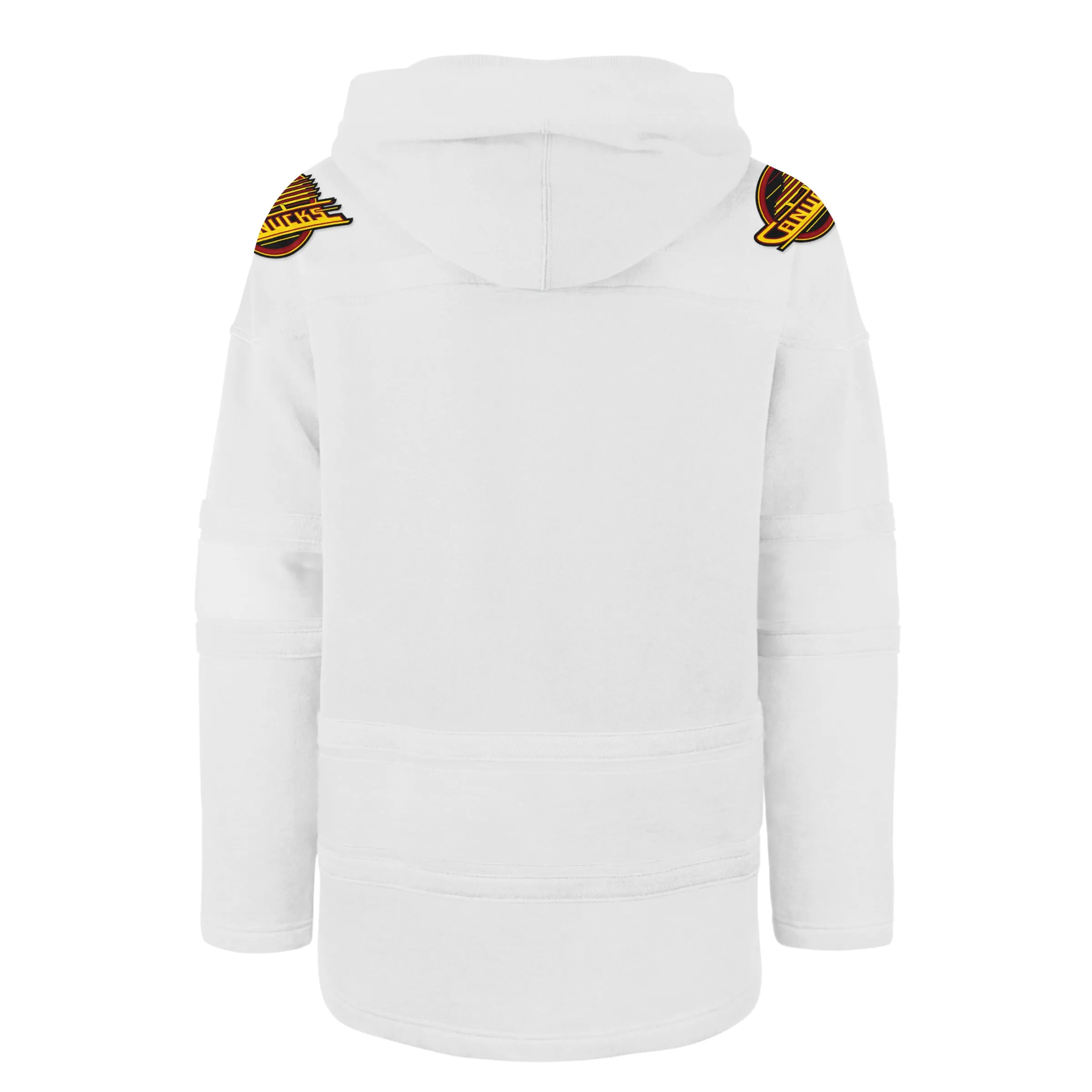 Vancouver Canucks NHL 47 Brand Men's White Out Heavyweight Lacer Hoodie