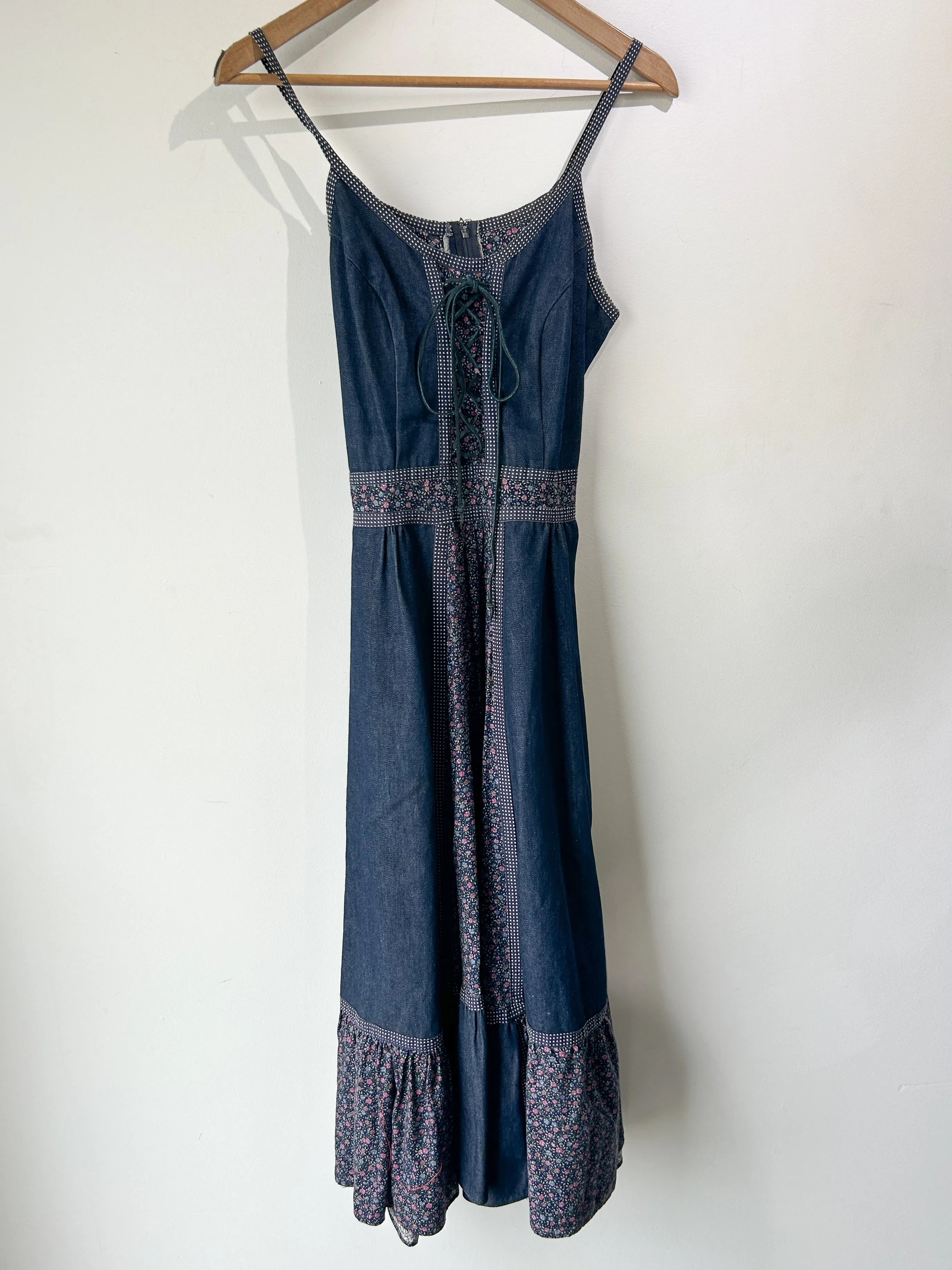 Vintage Gunne Sax Denim Dress and Jacket Set