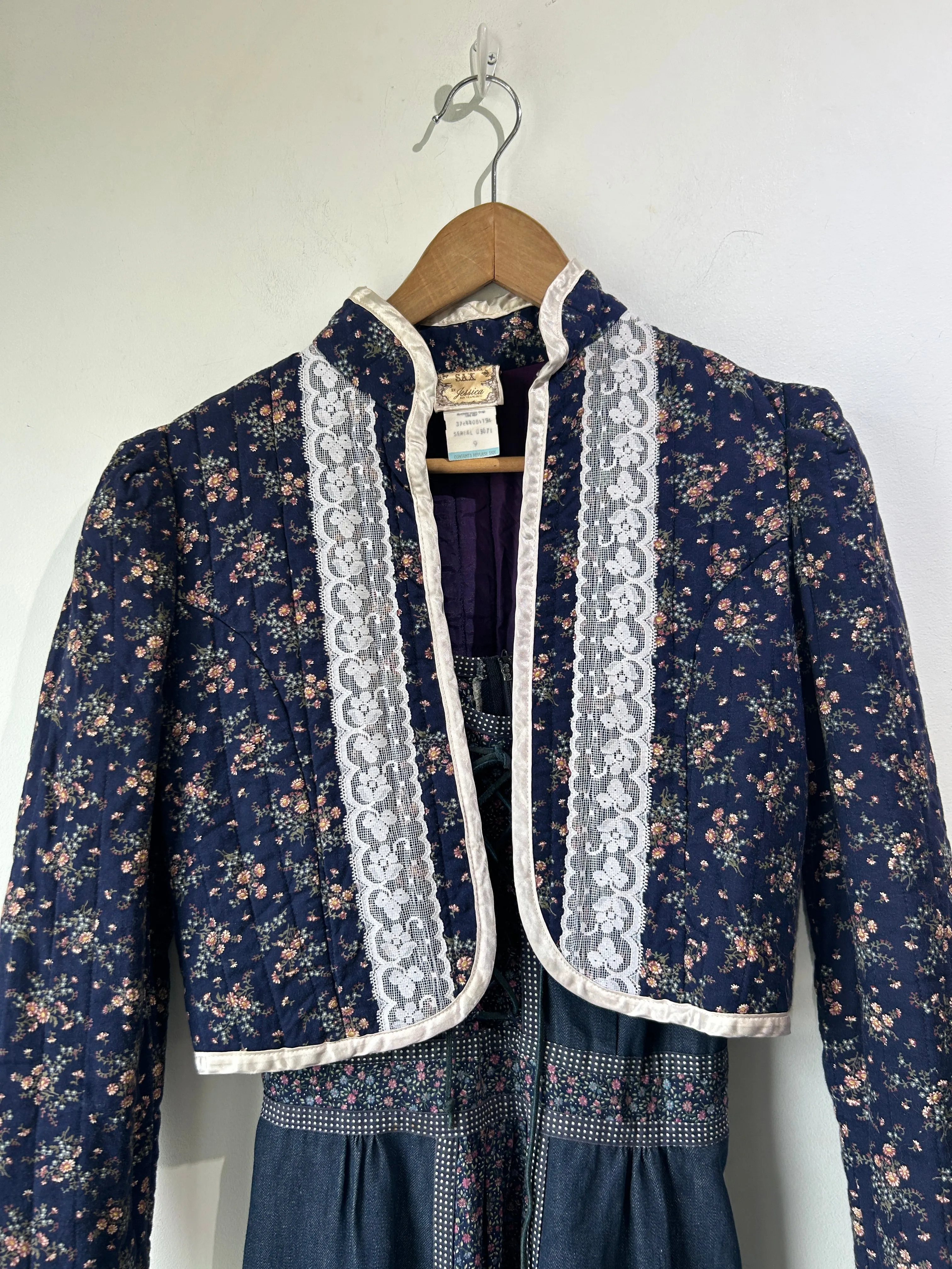 Vintage Gunne Sax Denim Dress and Jacket Set