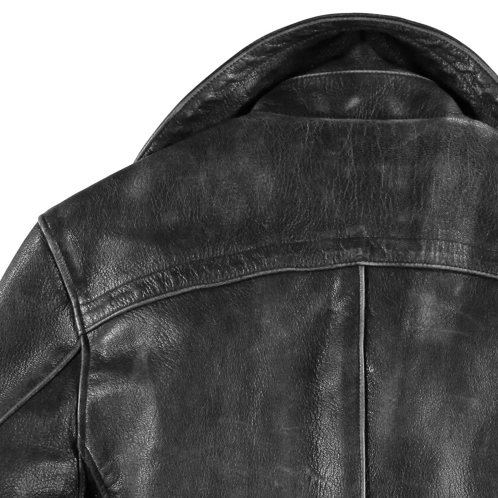 Vintage Leather Naval Officer's Coat Z21P019