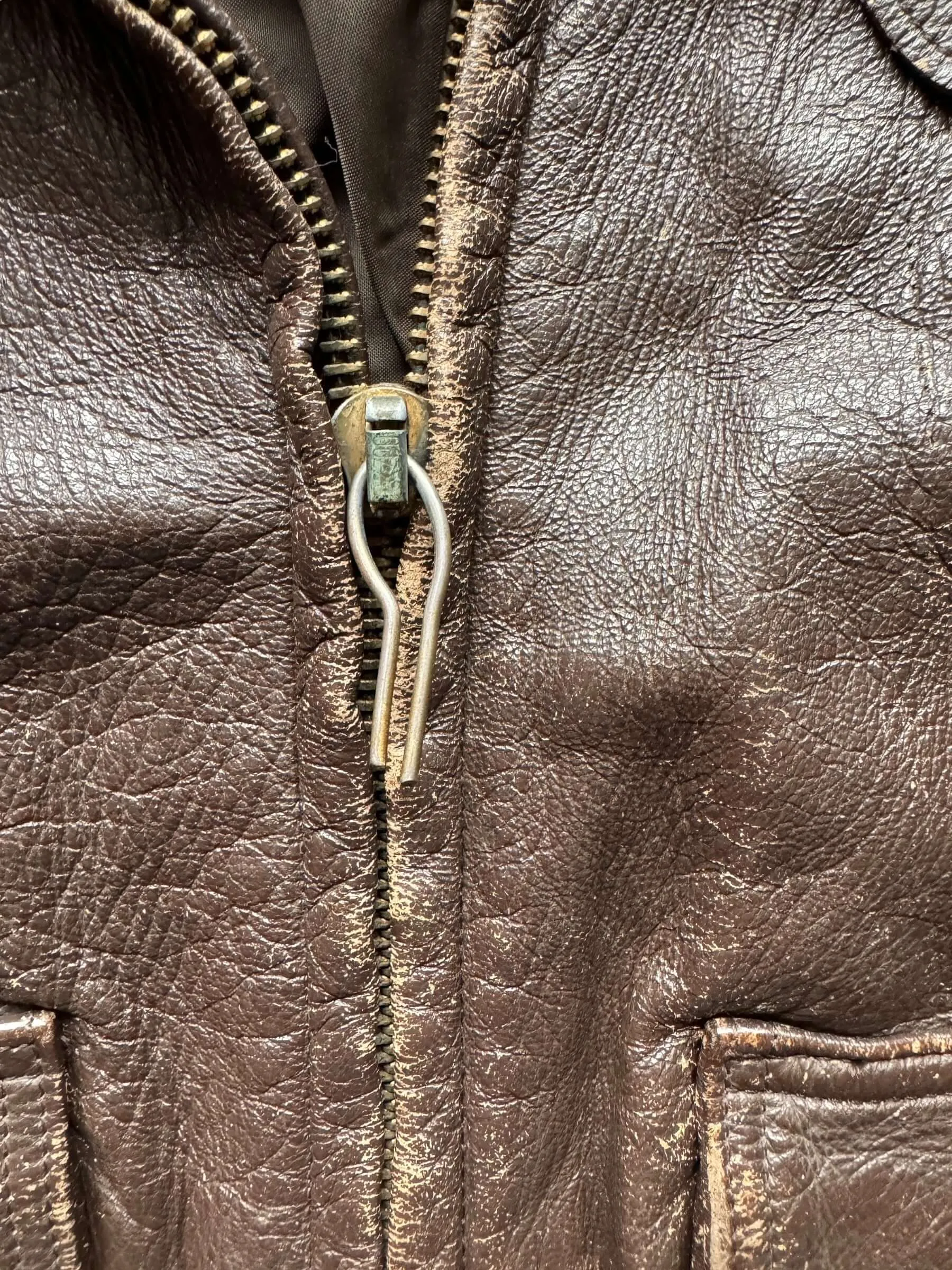 Vintage Thrashed Goatskin G-1 Flight Jacket SZ 38