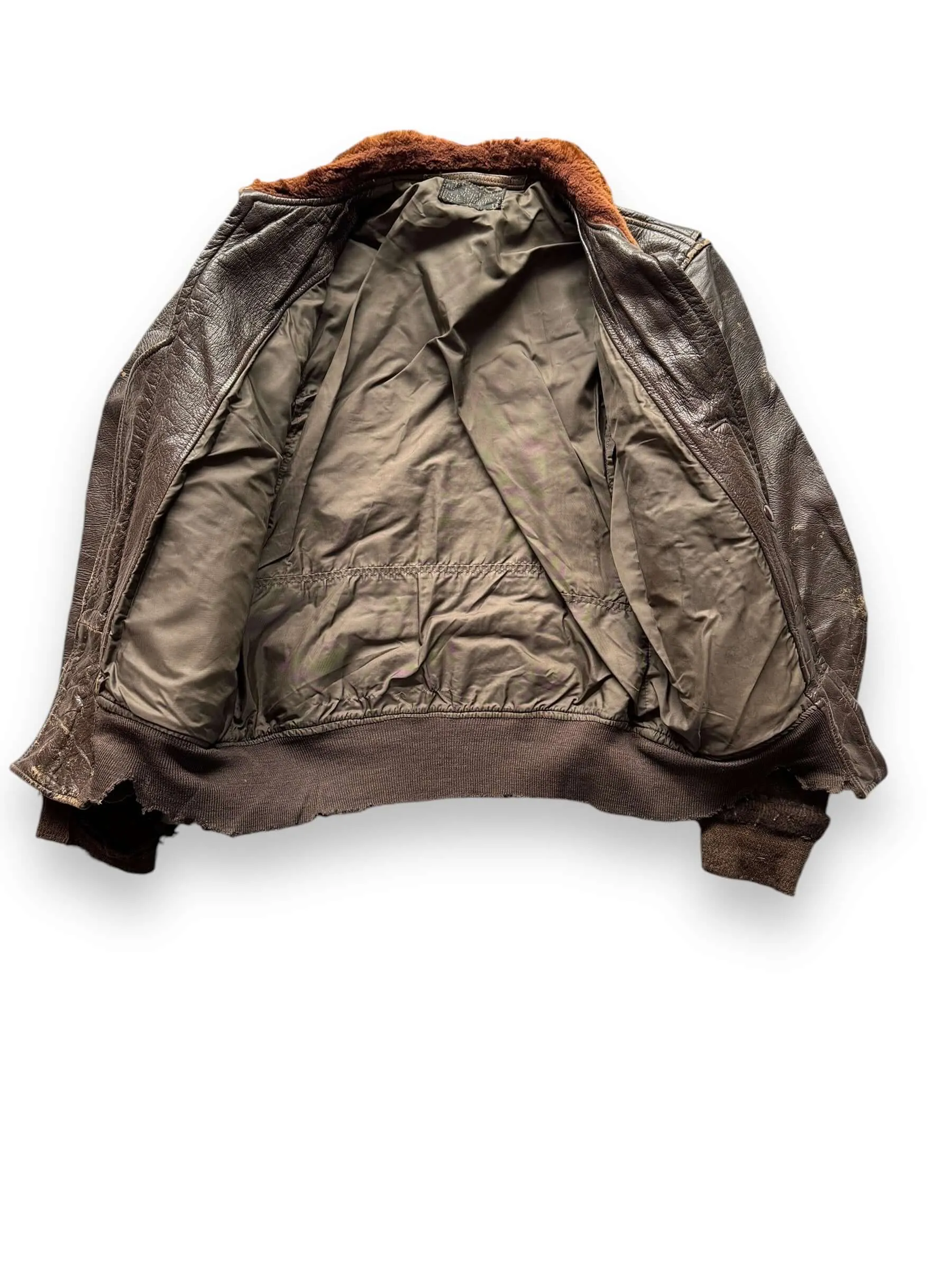 Vintage Thrashed Goatskin G-1 Flight Jacket SZ 38